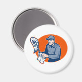 Janitor Cleaner mit dem Retro-Reinigungsprogramm Magnet (Vorderseite/Rückseite)