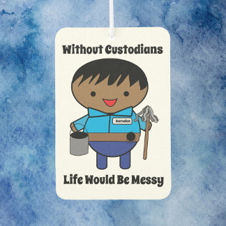 Janitor Custodian Life Messy Black Male Autolufterfrischer