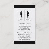 Janitor/Custodian/Maid Black/Platinum Visitenkarte (Rückseite)