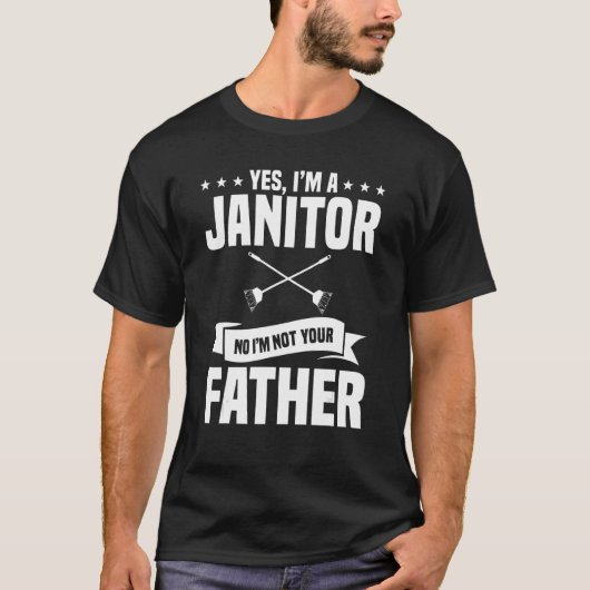 Janitor Father Custodian Vater Cleaner Caretaker F T-Shirt (Vorderseite)