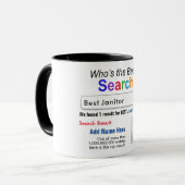 Janitor - Funny Best Custom Search Geschenk Tasse (Vorderseite Links)