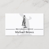 Janitor Housekeeping Cleaning Service qr-Code Visitenkarte (Vorderseite)