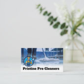 Janitor Mopping | Blue Collar Clearing Jobs Visitenkarte (Stehend Vorderseite)