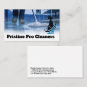 Janitor Mopping Floor | Cleaners Visitenkarte (Vorne/Hinten)