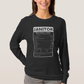 Janitor Nutrition Facts Sarcastic Graphic T-Shirt (Vorderseite)