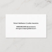 Janitor Reinigungsböden Visitenkarte (Rückseite)