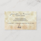 Janitorial Cleaning Gold Sparkle Maid Visitenkarte (Rückseite)