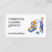 Janitorial Cleaning Visitenkarte (Vorderseite)