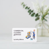 Janitorial Cleaning Visitenkarte (Stehend Vorderseite)