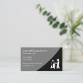Janitorial Services Office Clearing Business Cards Visitenkarte (Stehend Vorderseite)