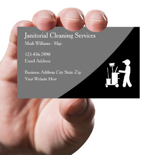 Janitorial Services Office Clearing Business Cards Visitenkarte