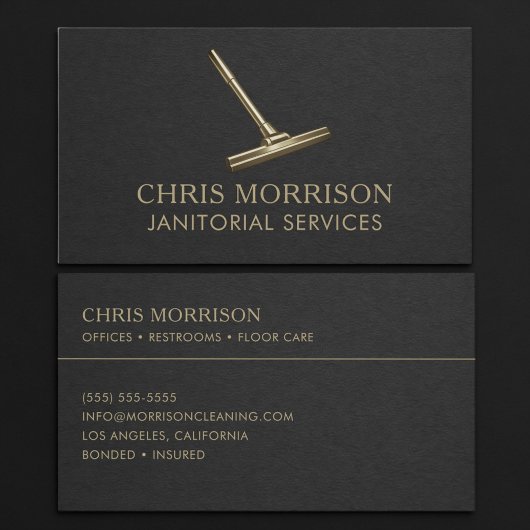 Janitorial Services Professional Visitenkarte