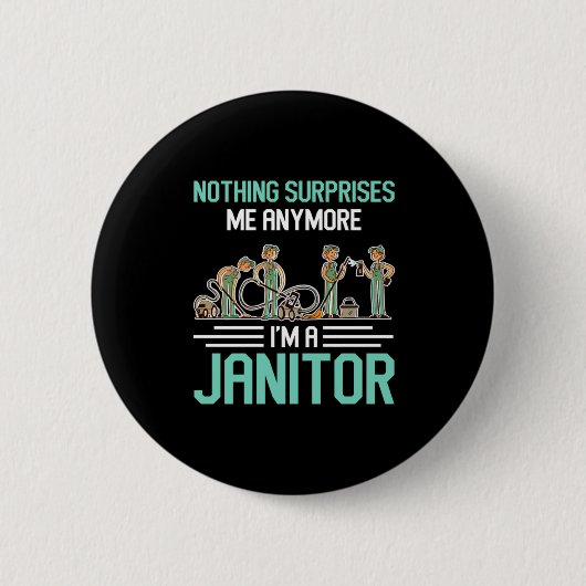 Janitors Janitor Cleaning Service Cleaners Gift Button (Vorderseite)