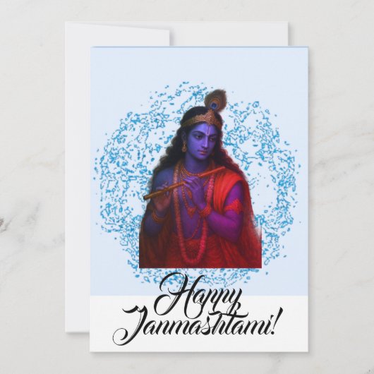 Janmashtami Grußkarte Feiertagskarte (Vorderseite)