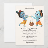 janmashtami Wedding Einladung (Vorne/Hinten)