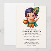 janmashtami Wedding Einladung (Vorne/Hinten)