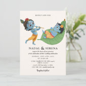 janmashtami Wedding Einladung (Stehend Vorderseite)