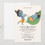 janmashtami Wedding Einladung (Vorne/Hinten)