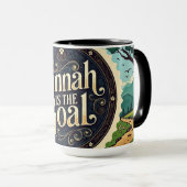 Jannah is the Goal to Paradise | Vibrant Islam Mug Tasse (VorderseiteRechts)