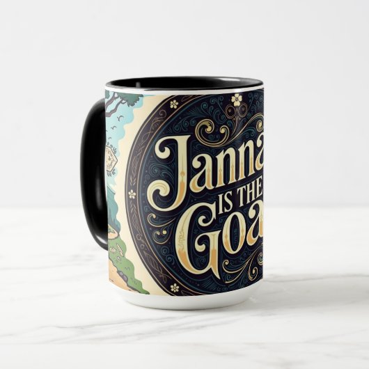 Jannah is the Goal to Paradise | Vibrant Islam Mug Tasse (Vorderseite Links)