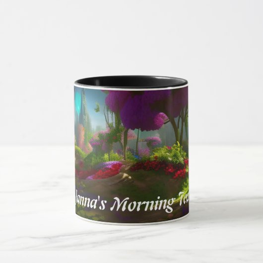 Janna's Morning Tea Personalisiert anpassbar Tasse (Zentrum)