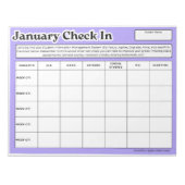 Jänner Student Progress Grades Karo im Notizblock (Vorderseite)