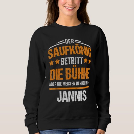 Jannis Saufkönig Beer Mallorca Personal Sports Sweatshirt (Vorderseite)