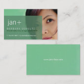 Jan's Gesicht [grün] Visitenkarten Visitenkarte (Vorne/Hinten)