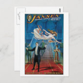 Jansen ~ The Great Vintag Magic Act Postkarte (Vorne/Hinten)