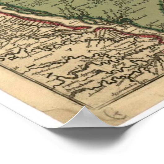 Jansson Visscher Map Poster (Ecke)