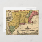 Jansson Visscher Map Postkarte (Vorne/Hinten)