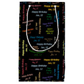 Januar, 12 Geburtstagsgeschenktasche Kleine Geschenktüte (Vorderseite)