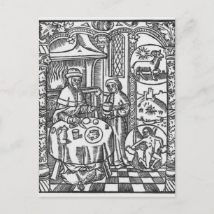 Januar 1491, aus dem "Almanach des Bergers" Postkarte