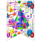Januar, 17 Geburtstagsbanner Wimpelkette (Erste Fahne)