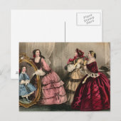 Januar 1859 Bilderbuch der Lady's Book Postkarte (Vorne/Hinten)