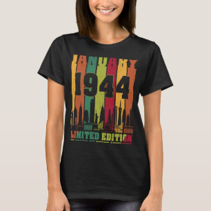 Januar 1944 76. Geburtstag 76 Jahre alt Geburtstag T-Shirt