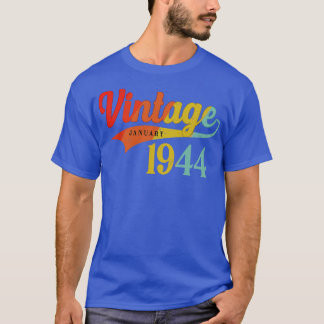 Januar 1944 Geburtstag Vintag Januar 1944 Phantast T-Shirt