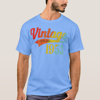 Januar 1953 Geburtstag Vintag Januar 1953 Phantast T-Shirt