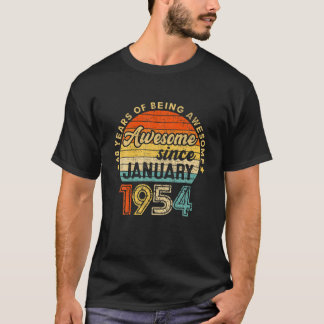 Januar 1954 68. Geburtstagsgeschenk 68 Jahre des S T-Shirt