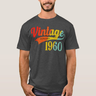 Januar 1960 Geburtstag Vintag Januar 1960 Phantast T-Shirt