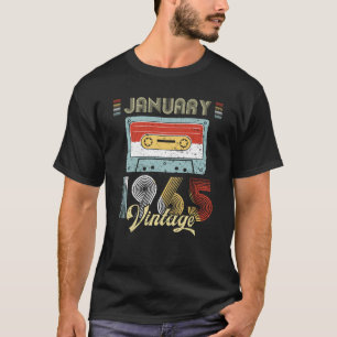 Januar 1965 Vintages Geburtstags-Kassetten-Band T-Shirt