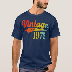 Januar 1975 Geburtstag Vintag Januar 1975 Phantast T-Shirt