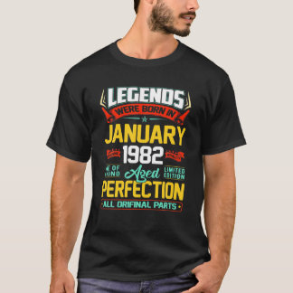 Januar 1982 40. Geburtstagsgeschenk 40 Jahre alte  T-Shirt
