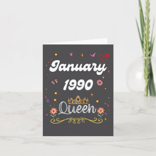 Januar 1990 Königin Seit Januar 1990 Geburtstag Mä Karte