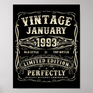 Januar 1993 33. Geburtstag Für Männer 33 Jahre Alt Poster