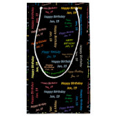 Januar, 19 Geburtstagsgeschenktasche Kleine Geschenktüte (Rückseite)