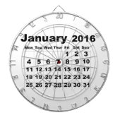 Januar 2016 Kalender Dartscheibe (vorne)