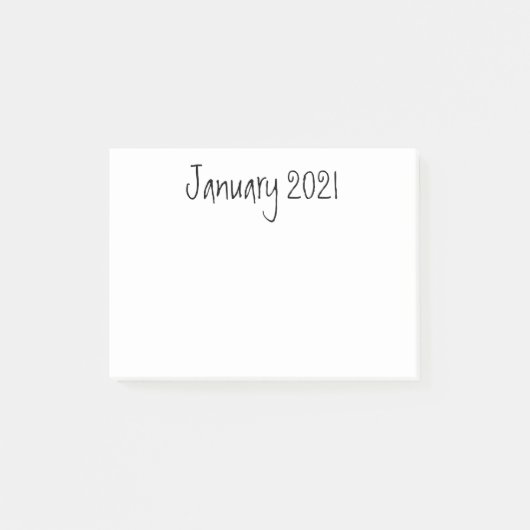 Januar 2021, Happy New Year, Post it notes Post-it Klebezettel (Vorderseite)