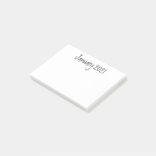 Januar 2021, Happy New Year, Post it notes Post-it Klebezettel (angewinkelt)