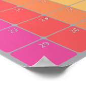 Januar 2023 Planer-Kalender Farbtage Poster (Ecke)